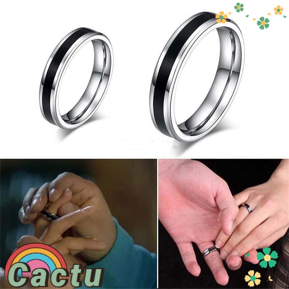 Nhẫn Titan Màu Đen Kích Thước 4/6MM Dành Cho Cặp Đôi