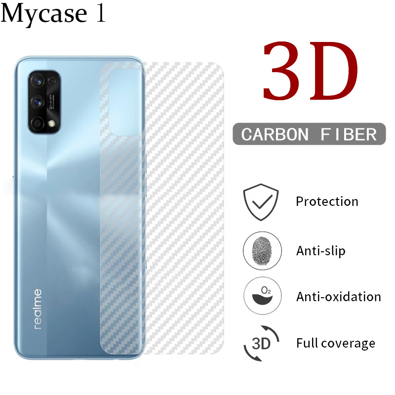 Dán Lưng Điện Thoại Cacbon Chống Vân Tay Cho Realme 8 7 9i 7i 6 9 Pro 6i 5 5i 5s 3 5G 4G 2022