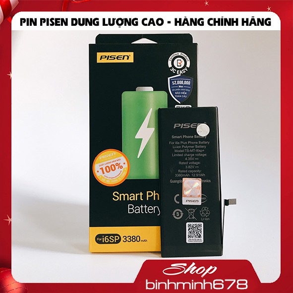 PIN PISEN IPHONE DUNG LƯỢNG CAO - CHÍNH HÃNG PHÂN PHỐI