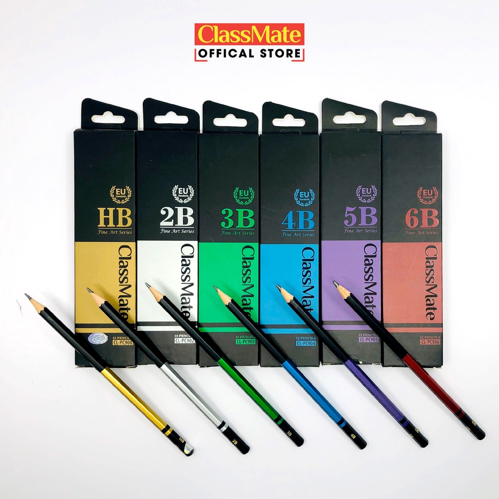 Bút Chì Gỗ Cao Cấp Fine Art HB CLASSMATE Nét Bút Mịn, Dùng Làm Họa Cụ Chuyên Nghiệp CL-PC900