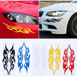 Set 2 tem dán hình ngọn lửa trang trí ô tô, xe máy