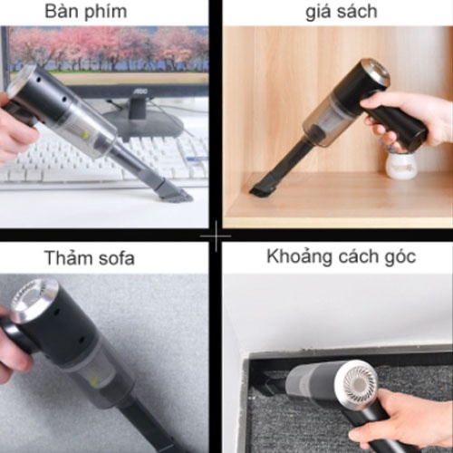 Máy hút bụi mini cầm tay không dây sử dụng pin đa chức năng tiện lợi