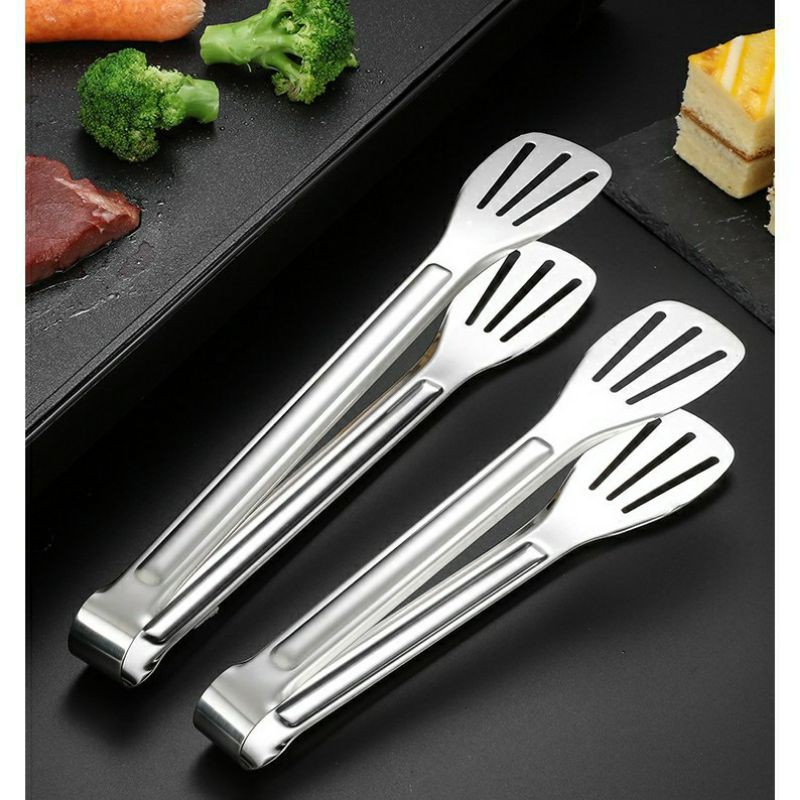 Kẹp inox gắp bánh trộn salad thức ăn 28cm