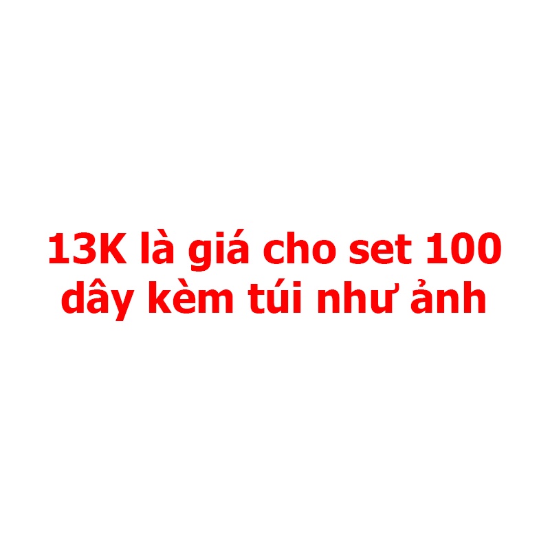 Set 100 dây buộc tóc nhiều màu chun buộc tóc kèm túi đựng đáng yêu