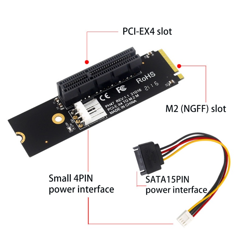Card Mở Rộng Ổ Cứng NAMA PCIe X4 Sang M.2 NGFF SSD