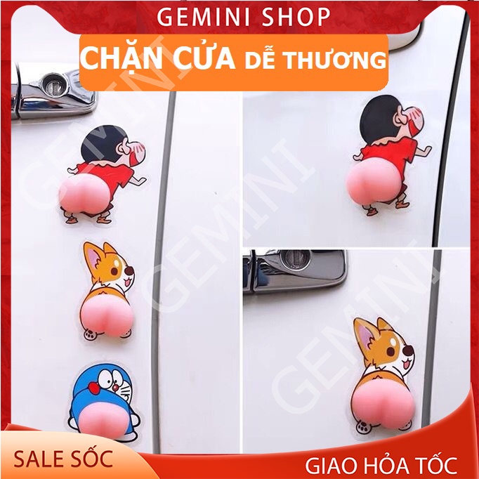 Miếng Sticker Chặn Cửa Hình Mông Silicon Dán Lưng Điện thoại Chống Va Đập Tủ Cửa Ôtô GEMINI SHOP mã MDC