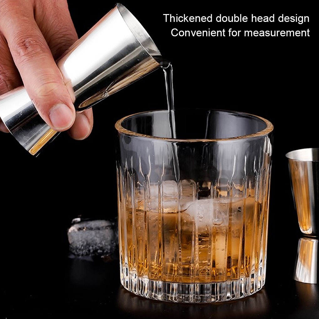 [Coco] Double Jigger for Cocktails 15/30ml Bar Measuring Cup Stainless Steel Mixed Drinks Measurer