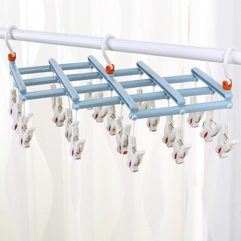 Móc Chùm 29 Kẹp Chất Liệu Nhựa Cao Cấp Dùng Bền Khi Phơi Ngoài Trời Nắng, Mưa Không Bị Giòn, Gãy.