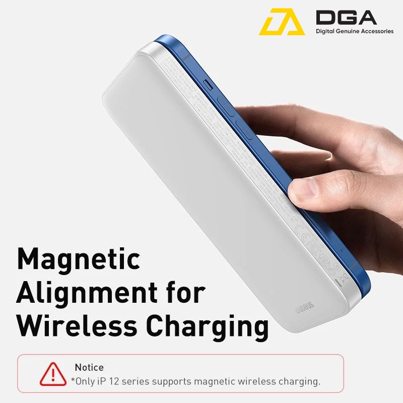 Pin dự phòng sạc nhanh không dây tích hợp nam châm 10000 mAh Baseus Magnetic Wireless Quick Charging Power Bank