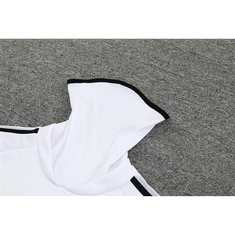 2022-23 real madrid cổ cao dài tay áo bóng đá trắng huấn luyện mặc chất lượng hàng đầu a +++