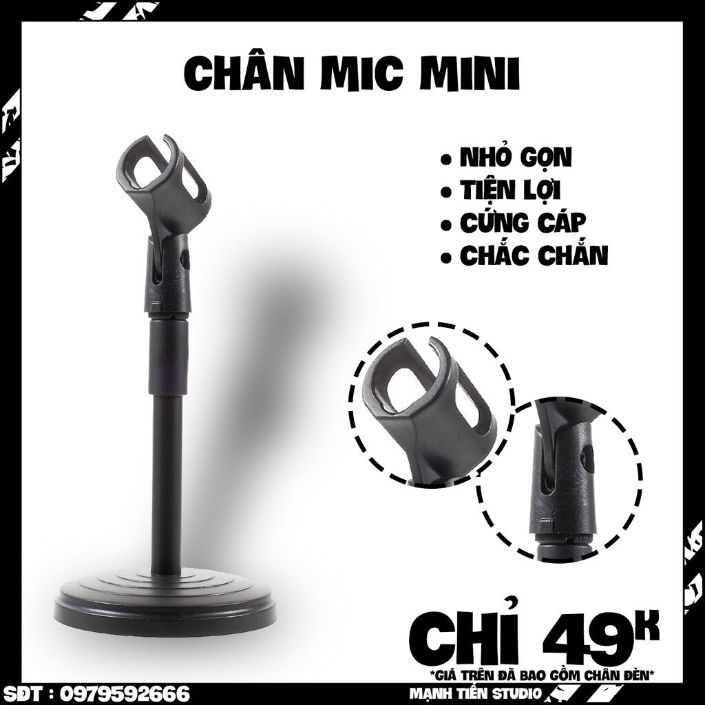 [Giá Sỉ Kèm Video] Chân micro mini -đứng đế bàn giúp giữ vững vị trí micro khi đang livetreams fb, bigo, cctalk, shopee