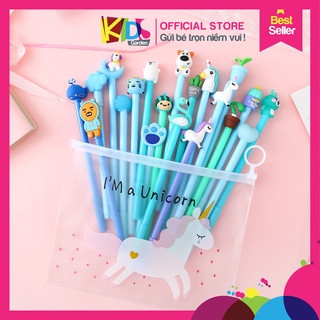 Combo 20 viết mực đầu Gel hình dễ thương - Tặng kèm túi Zip - Viết nét mảnh, mực màu đen