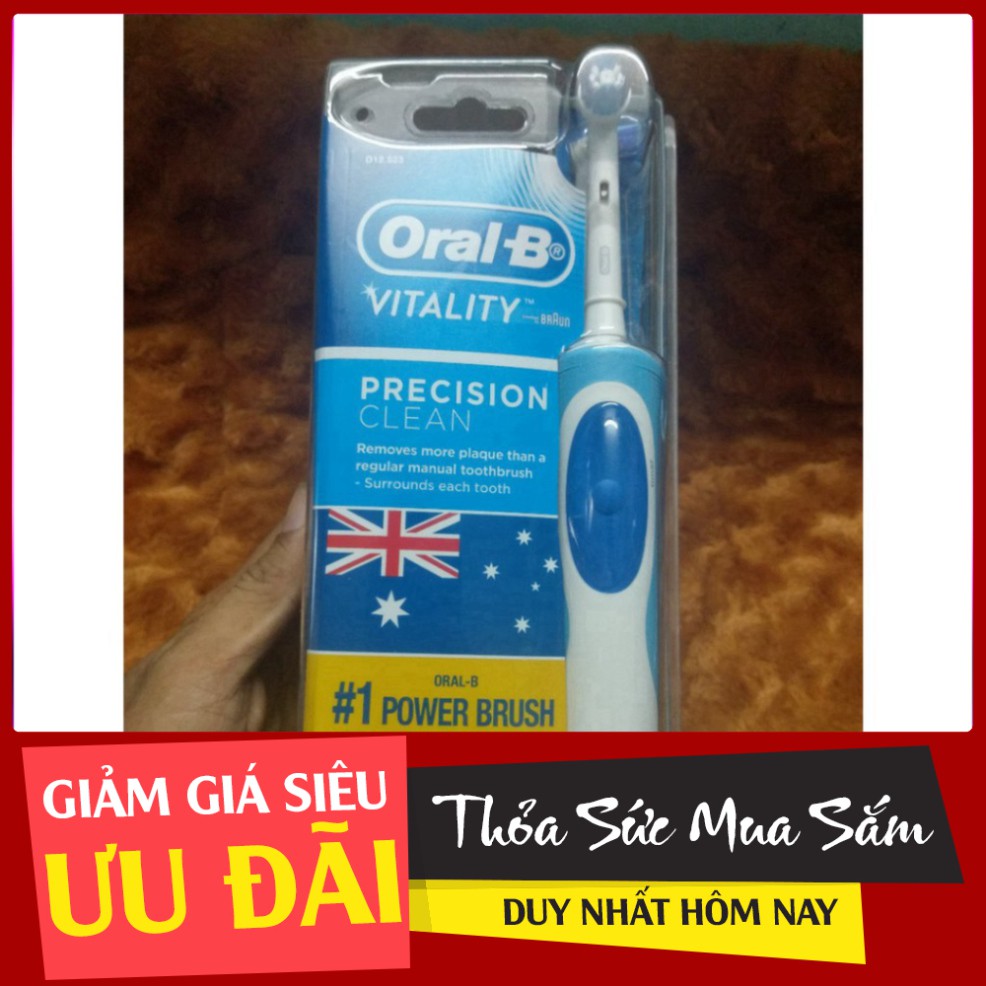 GIÁ SÔC NHIỆT Bàn chải điện Oral B Vitality Pro White Electric Toothbrush tặng1 đầu bàn chải Úc GIÁ SÔC NHIỆT