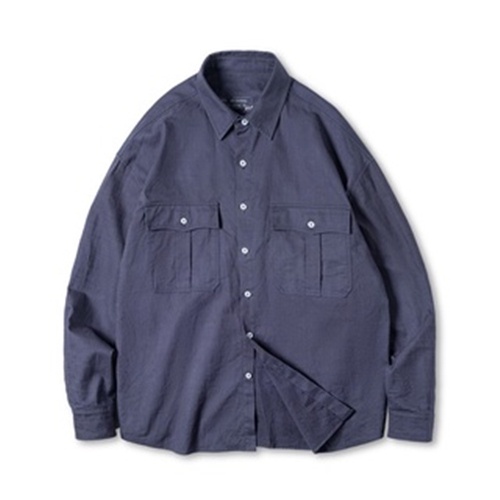 Áo sơ mi MADEN cotton tay dài dáng rộng phối túi phong cách Nhật Bản retro thời trang mới dành cho nam