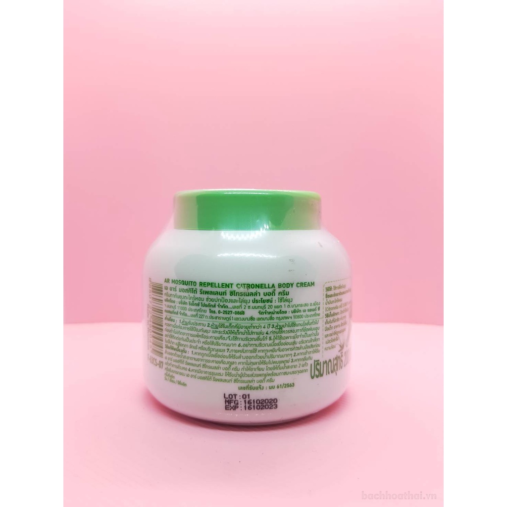 Kem đuổi muỗi AR Mosquito Repellent cıtronella Body Cream Thái Lan