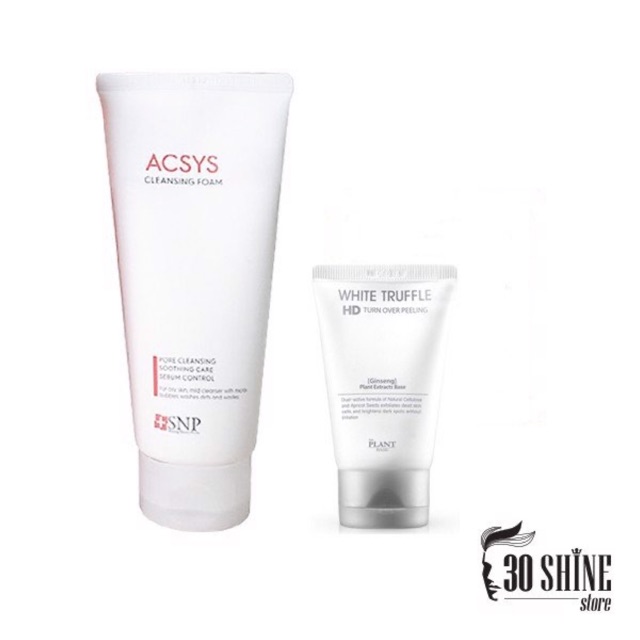 Sữa rửa mặt ACSYS & Gel Tẩy Da Chết The Plant Base