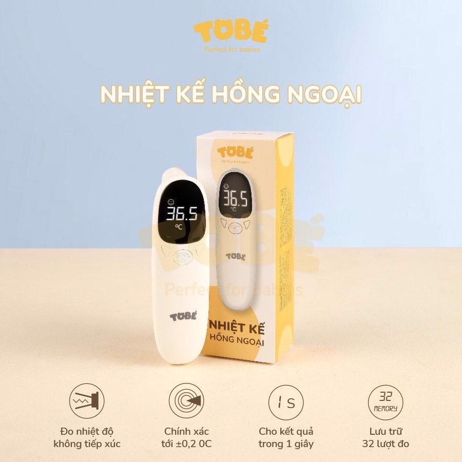 Nhiệt Kế Hồng Ngoại TOBÉ Sử Dụng Công Nghệ Hiện Đại Không Chạm, Đo Nhiệt Độ Chính Xác Đến 0.2 Độ C MS 9101A