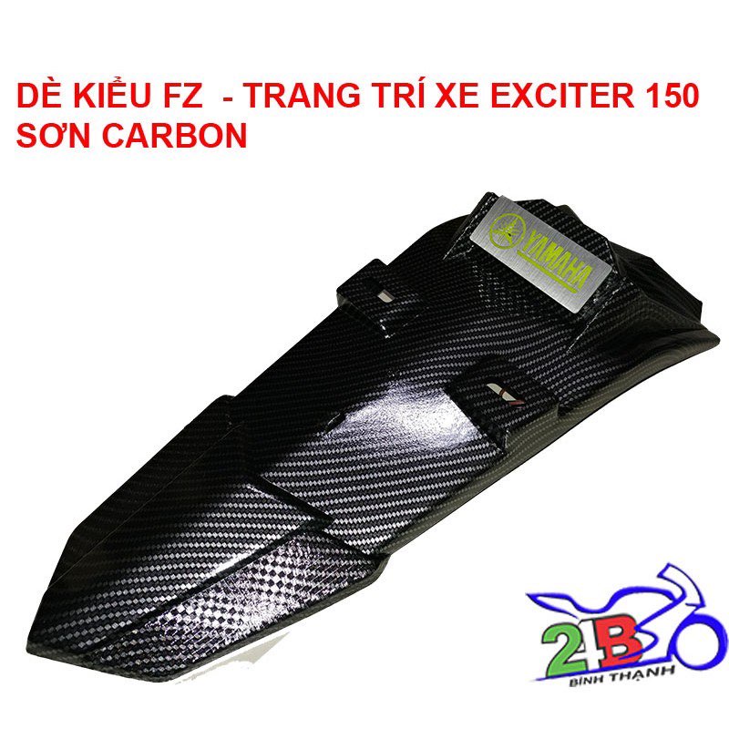 DÈ FZ CHO EXCITER SƠN CARBON CÓ LED-LOGO YAMAHA