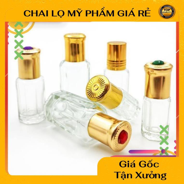Lọ Chiết Nước Hoa ❤ RẺ VÔ ĐỊCH ❤ [3ml,6ml] Vỏ Lọ chiết nước hoa Dubai bi lăn Ruby rỗng, phụ kiện du lịch