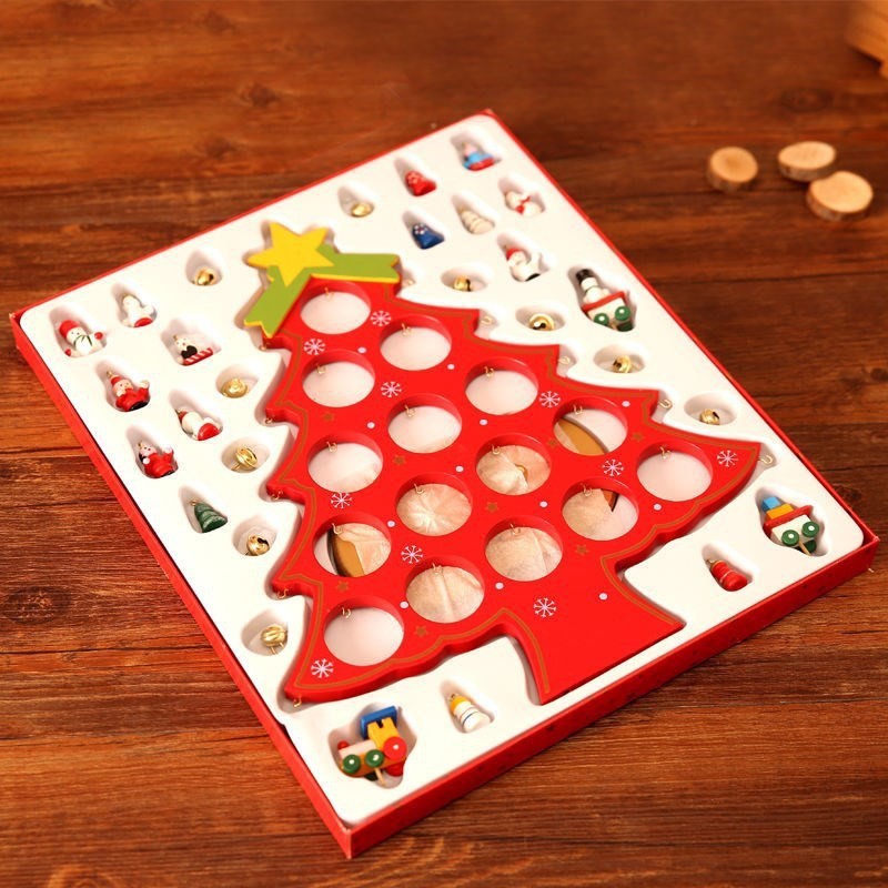 Cây thông noel mini bằng gỗ để bàn học, bàn làm việc, trang trí góc chill giáng sinh