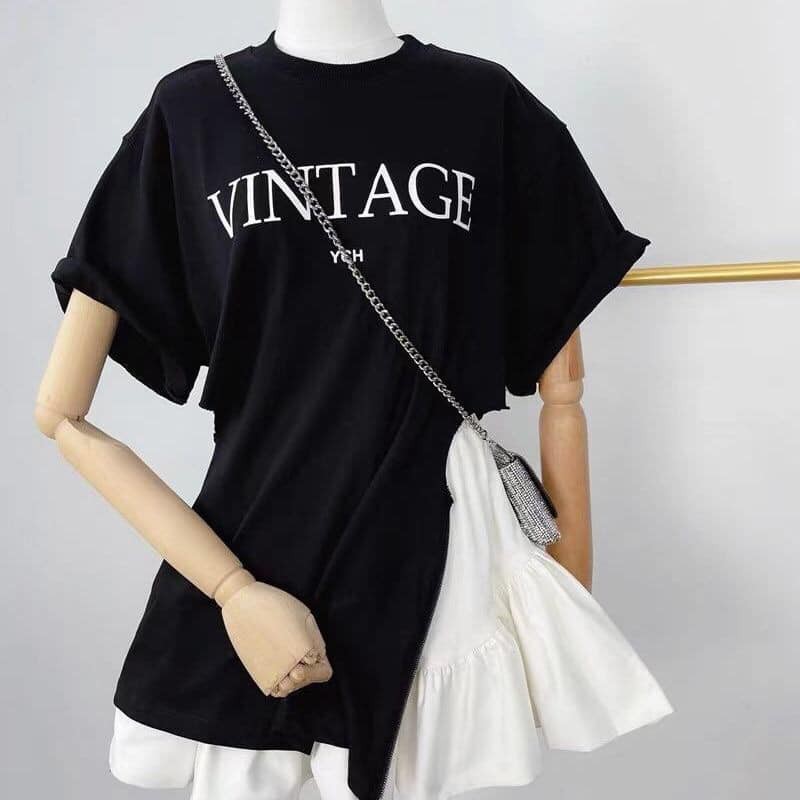 [ Mã FAMAYWA2 giảm 10K đơn 50K] Set Bộ Áo Vintage Xẻ Tà + Chân Váy Bánh Bèo Tầng Hot Trend Ulzzang Thời Trang Nữ | BigBuy360 - bigbuy360.vn