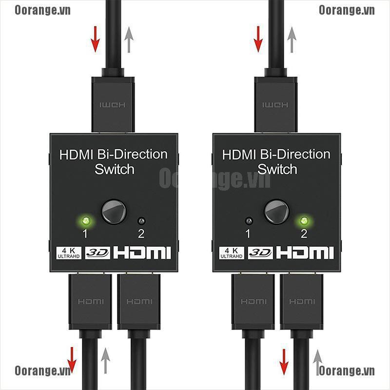 Công tắc 4K 2 cổng nối HDMI 2.0 mạ vàng