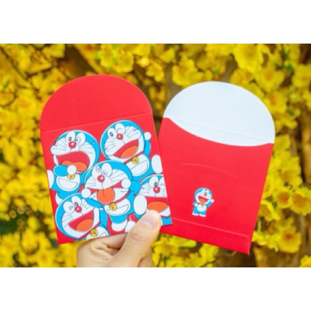 BAO LÌ XÌ NGẮN TẾT LOẠI DÀY CAO CẤP DORAEMON DOREMON