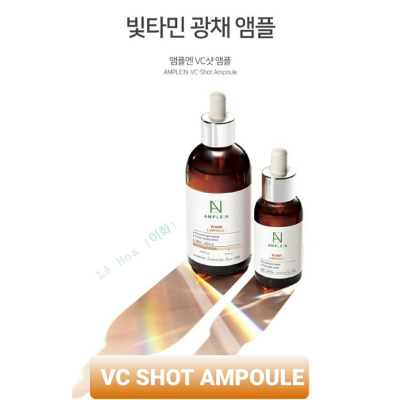 Tinh chất Ample:n Ampoule VC Shot Ampoule dưỡng trắng, chống lão hóa 100ml