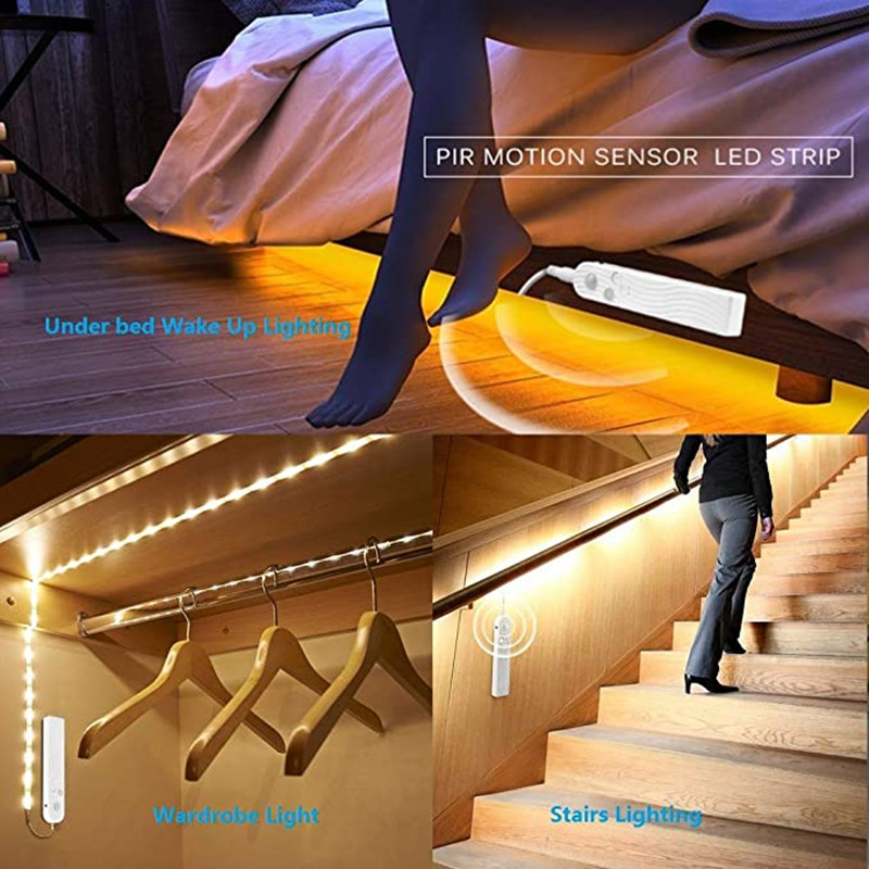 Dây Đèn Led Dài 1m 2m Cảm Biến Chuyển Động 5v
