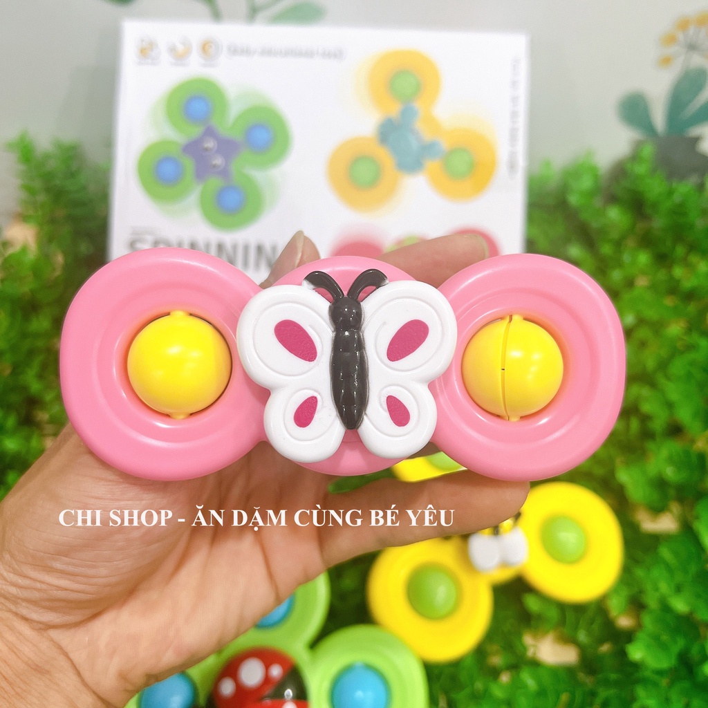 SET 3 Con Quay spinner vui nhộn hình côn trùng 2 3 4 cánh cho bé vui chơi