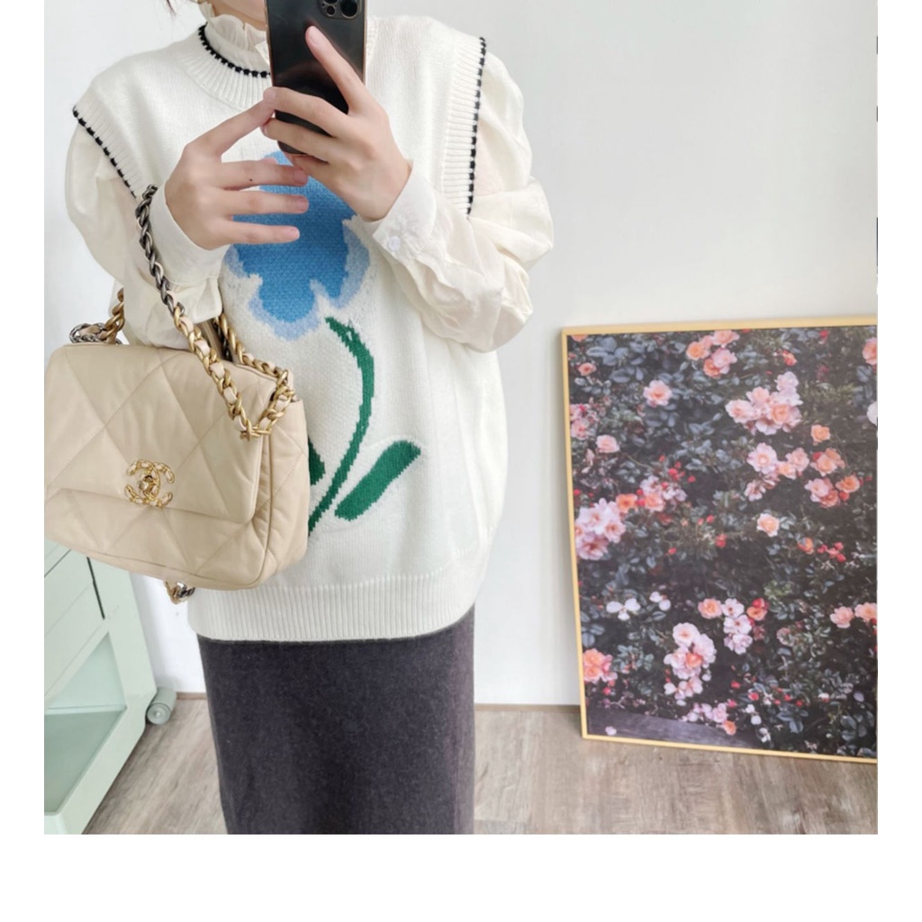 Áo Dệt Kim Sát Nách Họa Tiết Hoa Thời Trang Cho Nữ Sinh