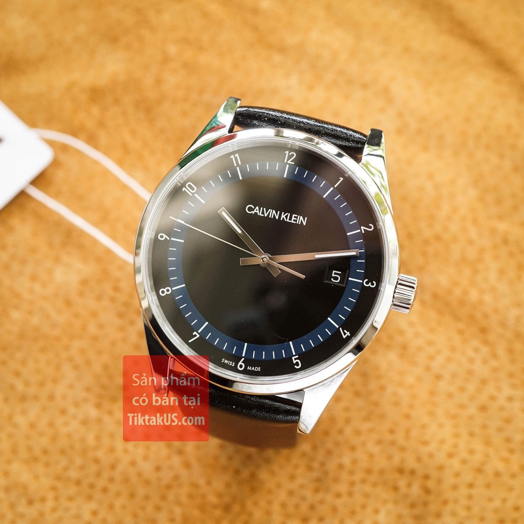 Đồng hồ đeo tay nam CALVIN KLEIN KAM211C1 size 42mm máy Quartz pin kính sapphire chính hãng Thụy Sĩ