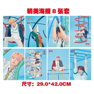 Bộ 8 poster khổ A3 BTS, Momo Land, Tfboys, Blackpink