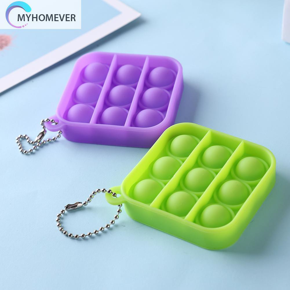 Pop It Fidget Đồ chơi Push Bubble Kid Keychain Anti Stress Fidget Sensory Game Stress Relief Đồ chơi