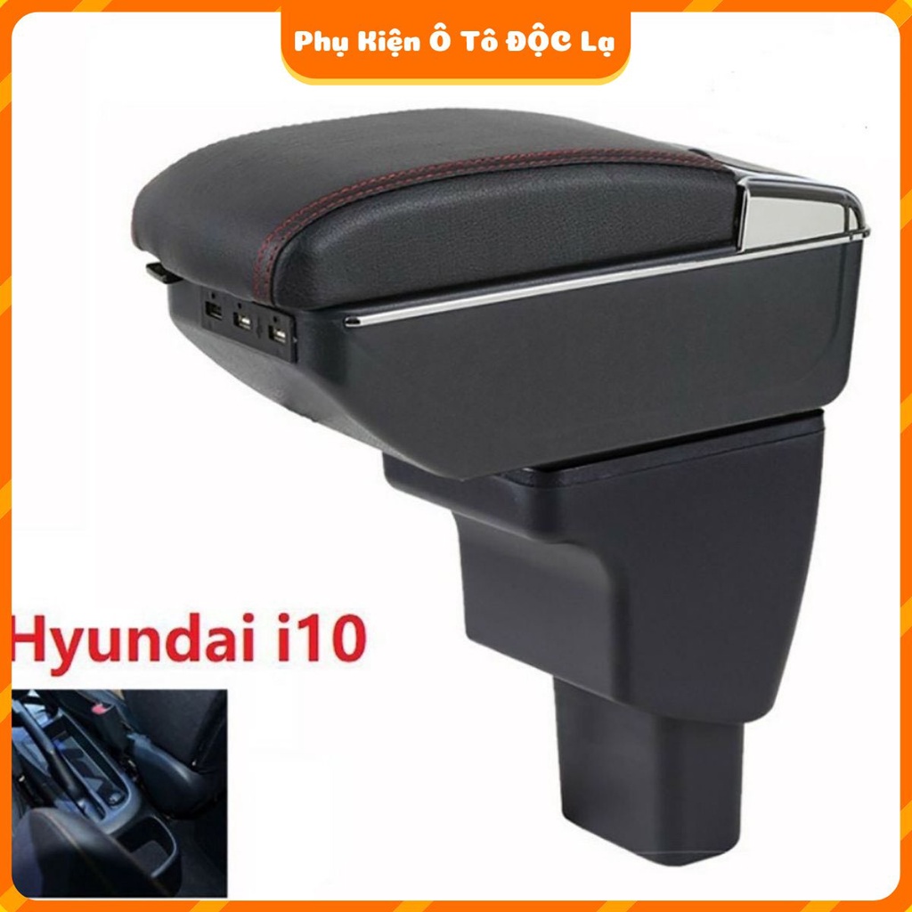  Hộp tỳ tay xe Hyundai I10 cao cấp tích hợp cổng sạc USB - Bảo hành 12 tháng