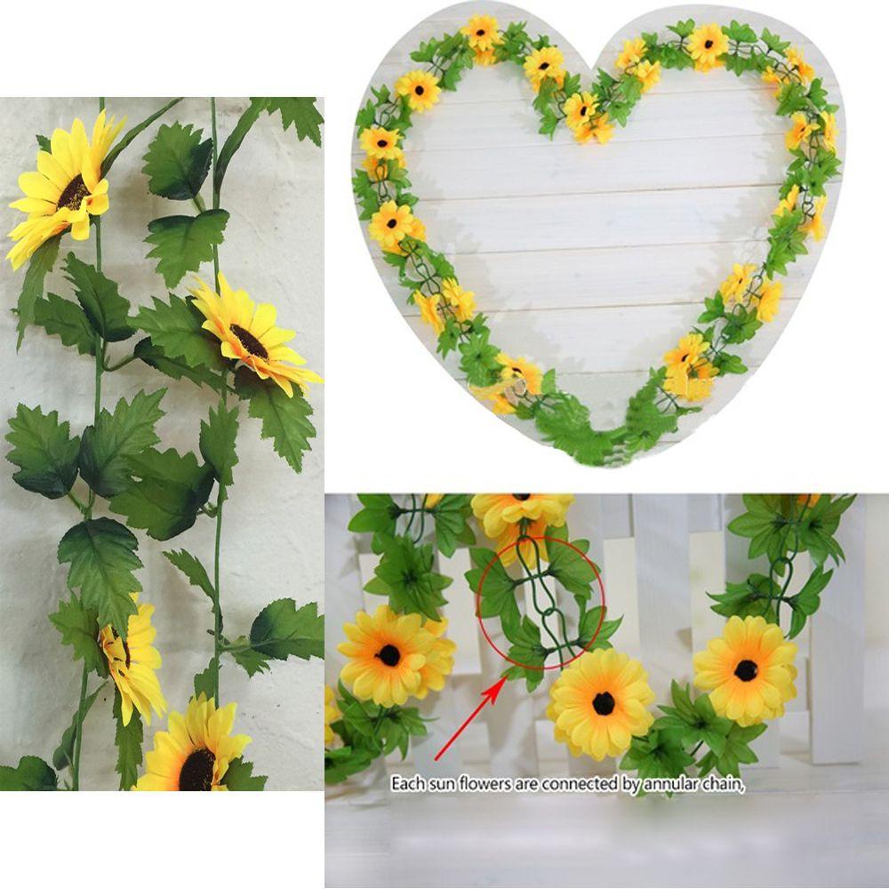 KUNHEV Dây Hoa Mẫu Đơn Giả 240 / 260cm Trang Trí Tiệc Cưới