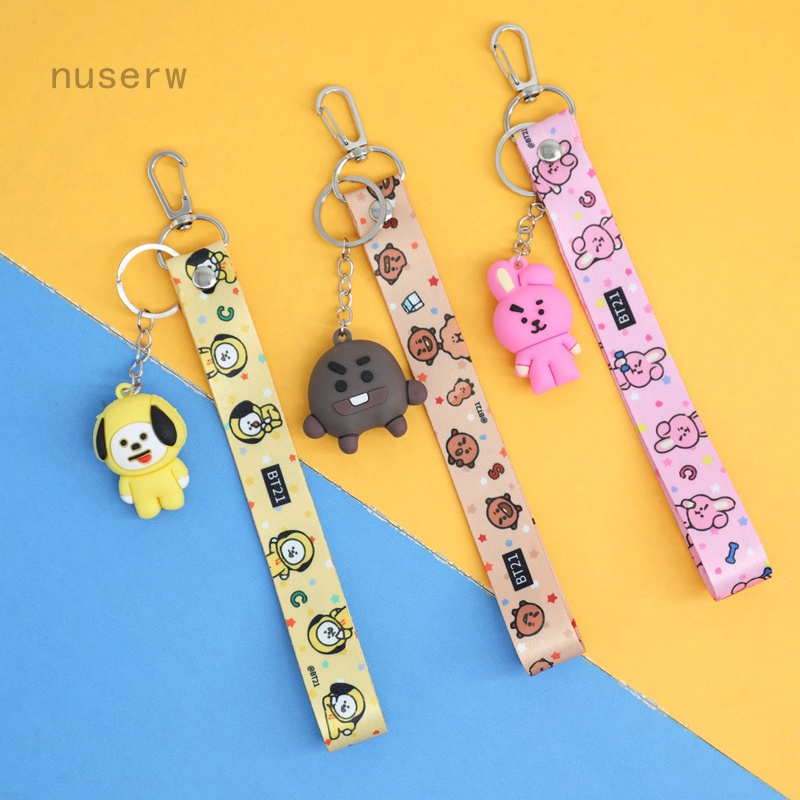Móc Khóa Hình Nhân Vật Hoạt Hình Bts Bằng Acrylic Trong Suốt