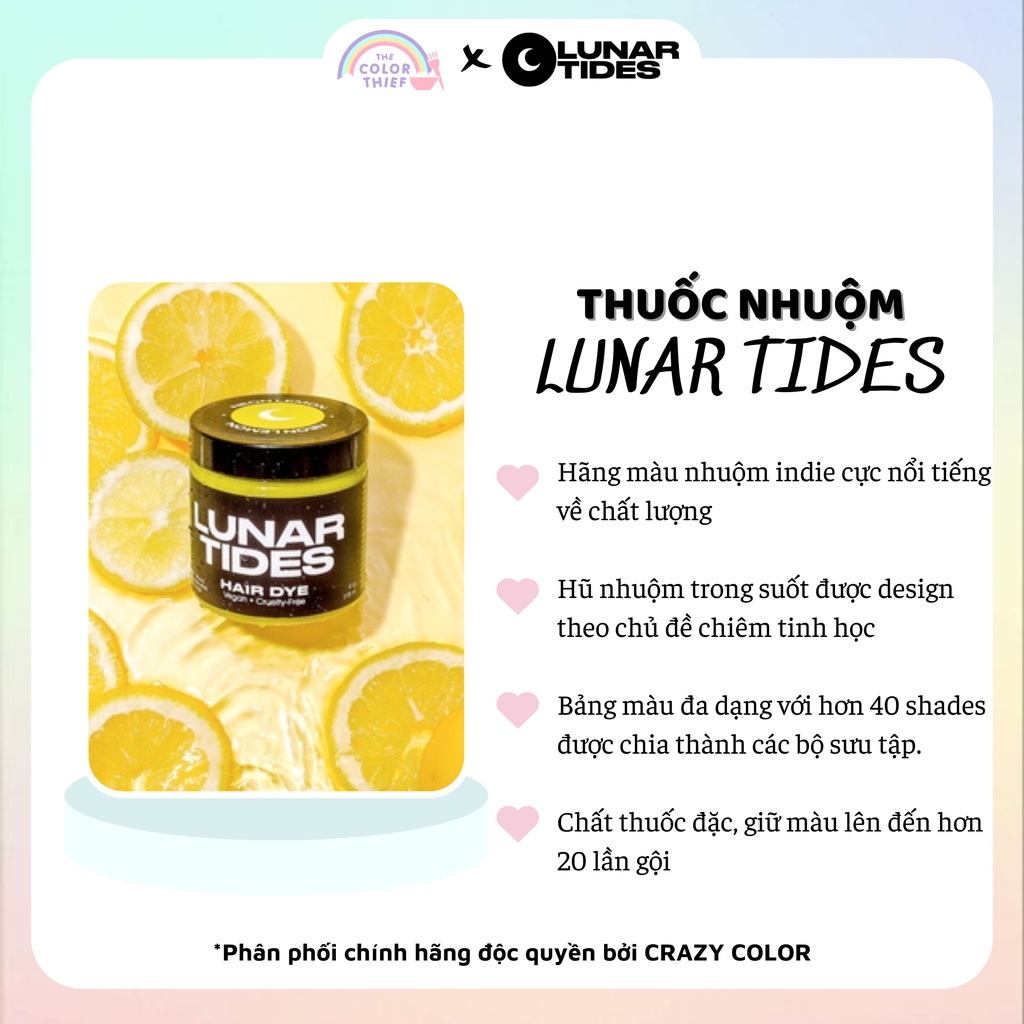 Thuốc nhuộm tóc Lunar Tides Semi-permanent chất đặc bền màu The Color Thief