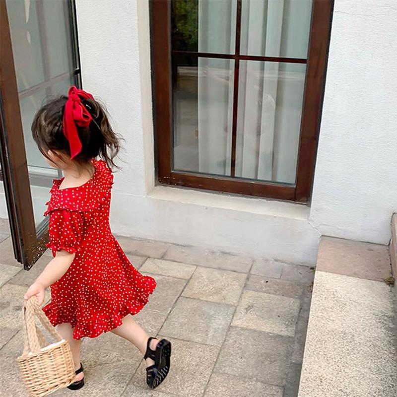 Áo liền quần họa tiết chấm bi xinh xắn dành cho bé gái