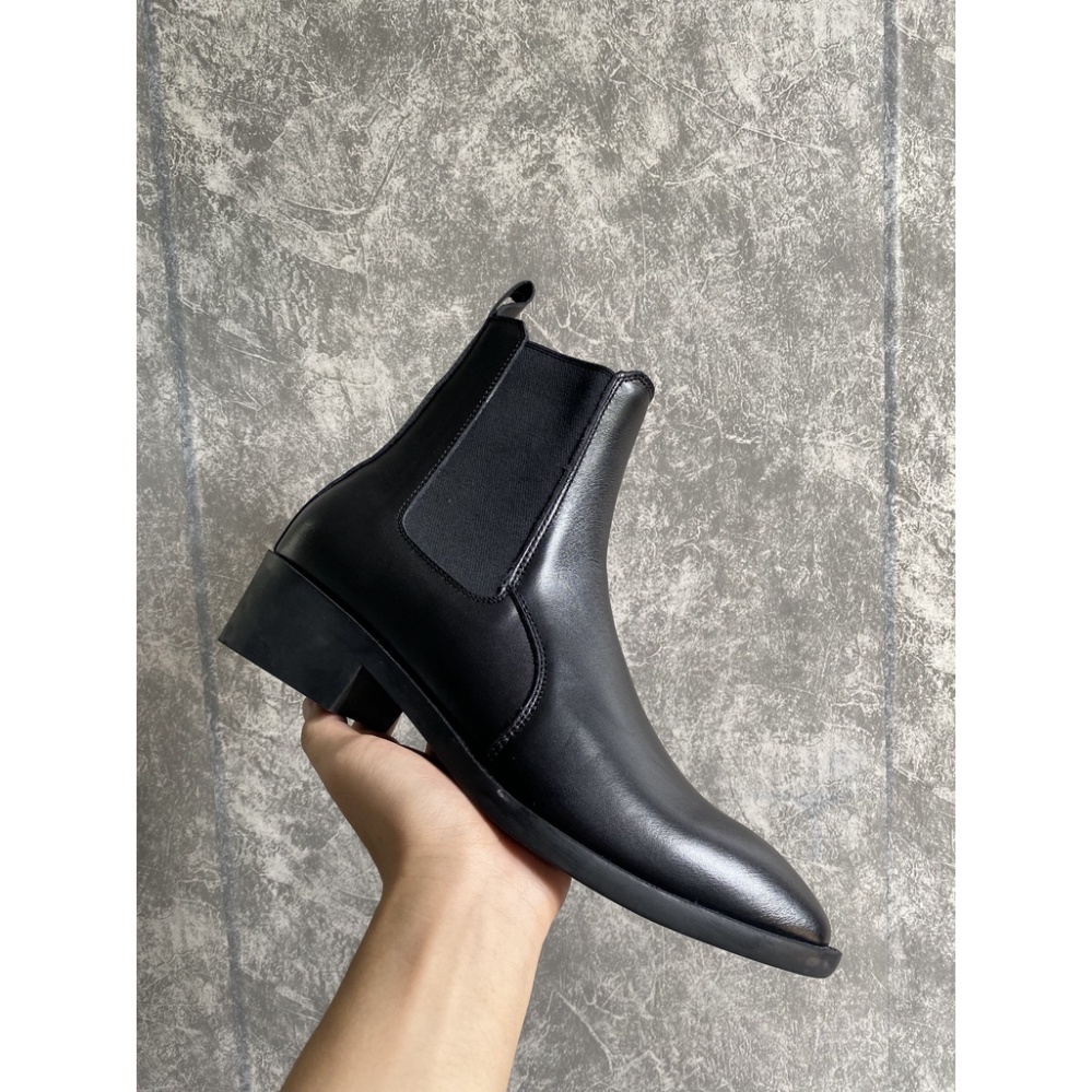 Giày thời trang nam cao cổ Heels Chelsea Boots da bò nguyên tấm tăng 4.5cm chiều cao | BigBuy360 - bigbuy360.vn