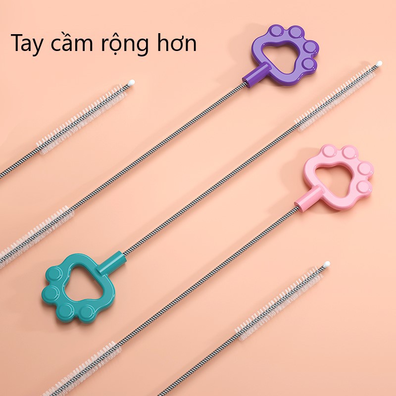 Cọ rửa ống hút bình sữa có tay cầm Beedoll