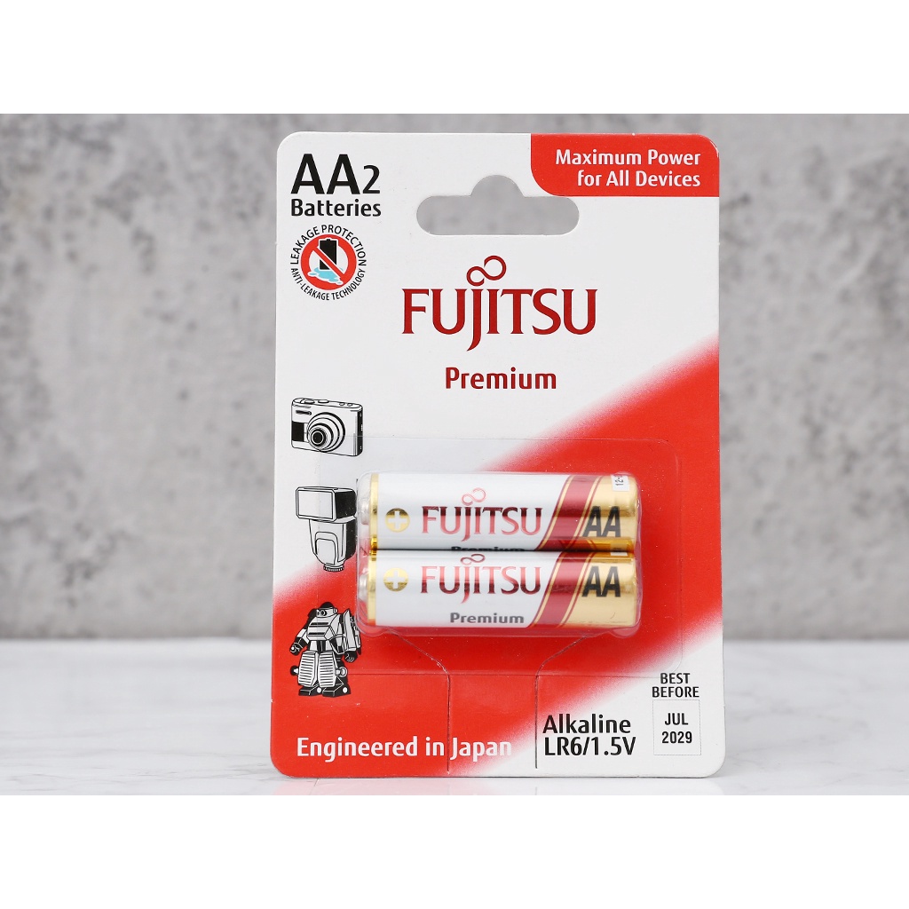 PIN AA FUJITSU ALKALINE PREMIUM dung lượng cao (1,5V) (VĨ 2 VIÊN)