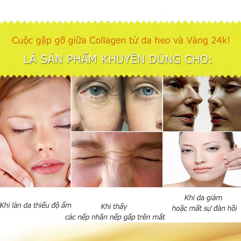 Mặt Nạ Ngủ Gold Collagen Tăng Sinh Collagen Tái Tạo Da Là Phẳng Nếp Nhăn - Làn Da Trở Lên Căng Bóng Ẩm Mịn