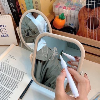 Sỉ 24k-Gương trang điểm để bàn lúa mạch 2 mặt gương xoay 360 độ