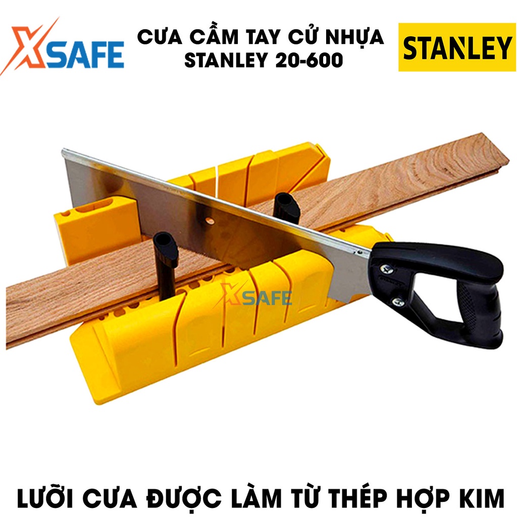 Cưa cầm tay cử nhựa STANLEY 20-600 lưỡi thép hợp kim không gỉ Cưa tay Stanley đế nhựa cắt góc dễ dàng