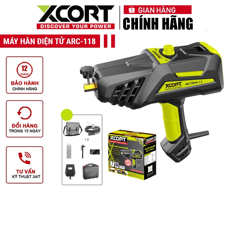 Máy hàn điện tử mini XCORT Model XRC-118HOME Sử dụng que 1.6-3.2mm Tặng Kèm Phụ kiện