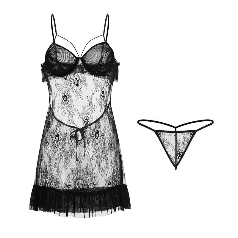 SALE SỐC - Đầm ngủ phối ren cao cấp CM348