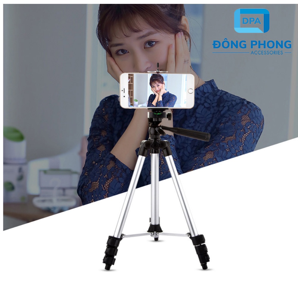 Combo Gậy Tripod Điện Thoại, Máy Ảnh TF 3110 Tặng Kẹp &amp; Remote