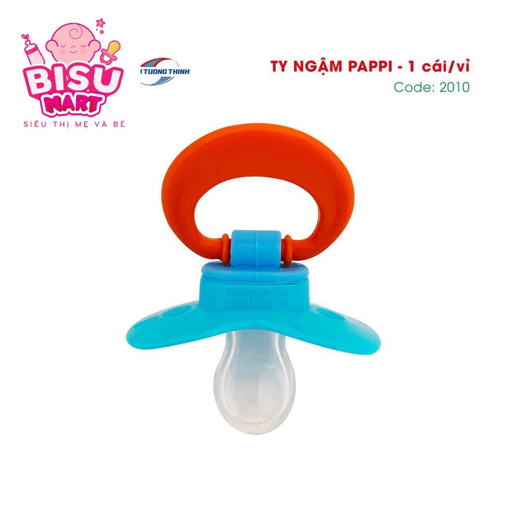 Núm ti giả, Ty ngậm dẹp silicon cho bé PAPPI Thailand ( MẪU MỚI)
