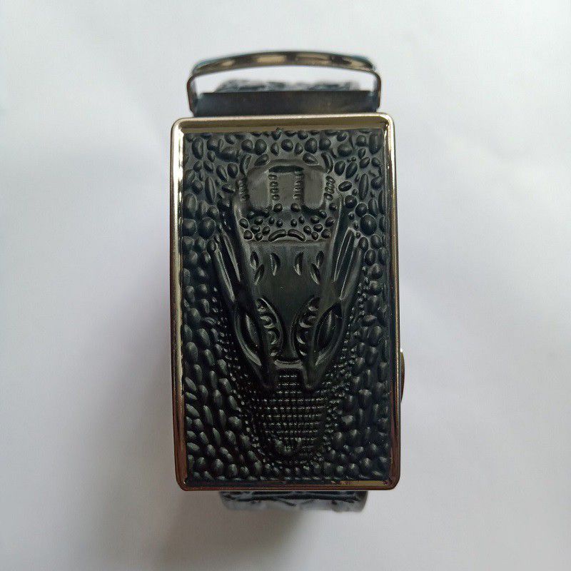 Thắt lưng nam, dây nịt nam da pu đẹp đầu cá sấu giá rẻ 2 màu nâu đen sang trọng khoá tự động